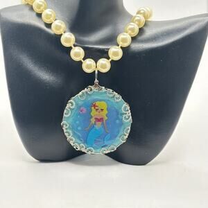 Blue Pearl Mermaid Necklace